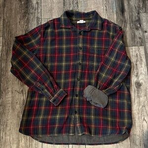 Carbon2Cobalt Men's Red Hemisphere Plaid Casual Button Down Shirt